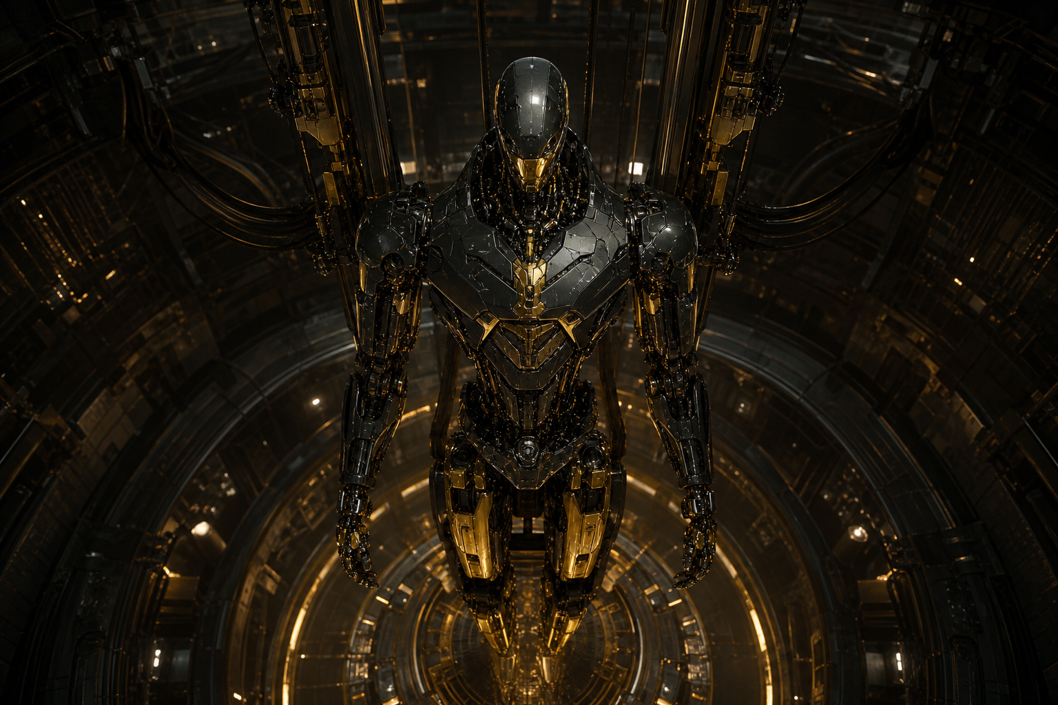 Cybernetic Robot In Dark Laboratory Robots Wallpaper 7 4K 11 4K Robots Wallpaper