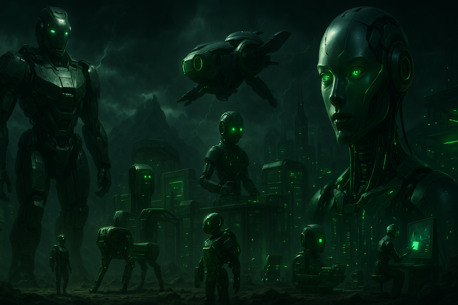 Cybernetic Robot In Dark Laboratory Robots Wallpaper 7 4K 4K Robots Wallpaper