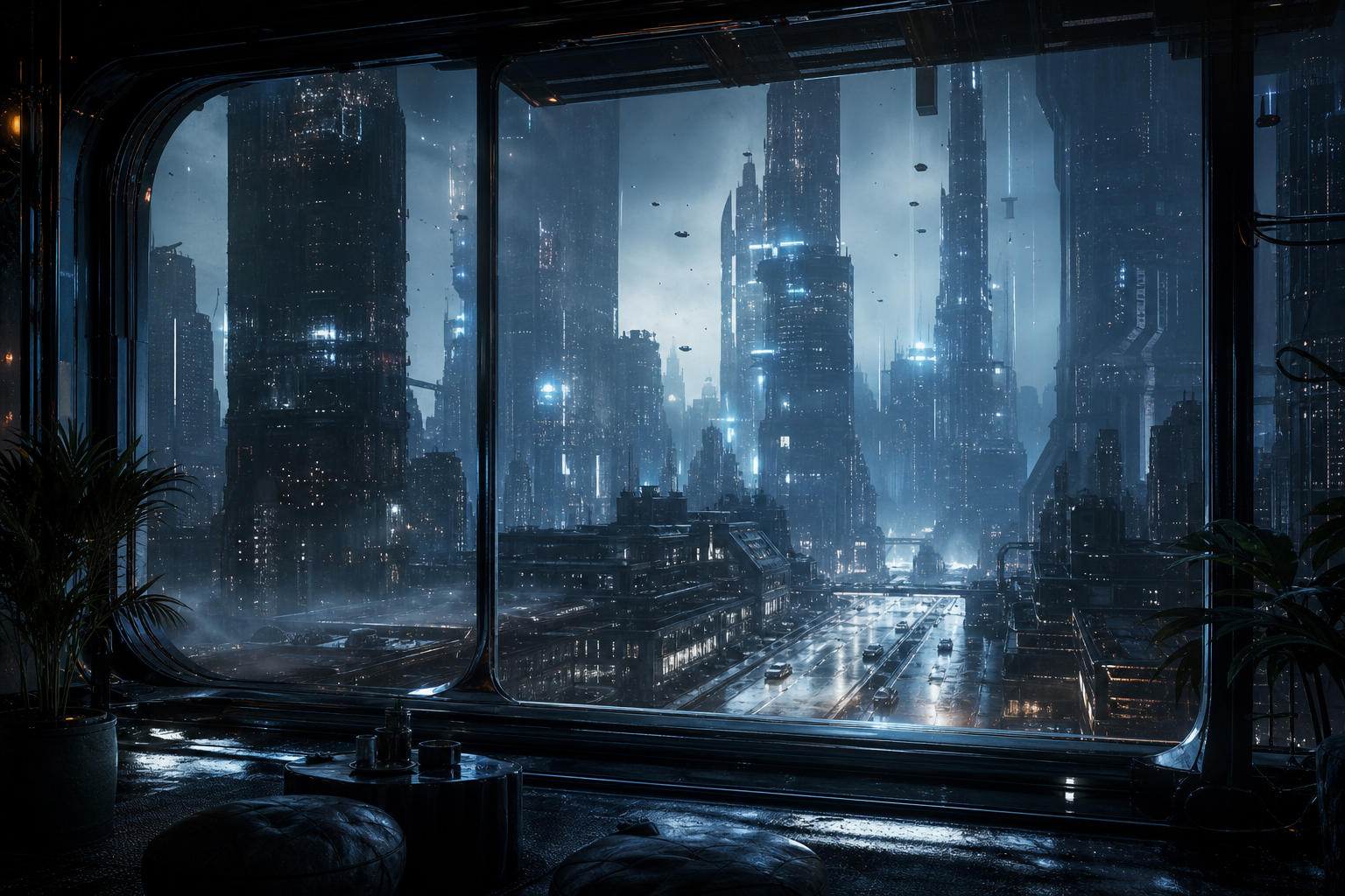 Cyberpunk Apartment Window View Cyberpunk Wallpaper  14 4K
