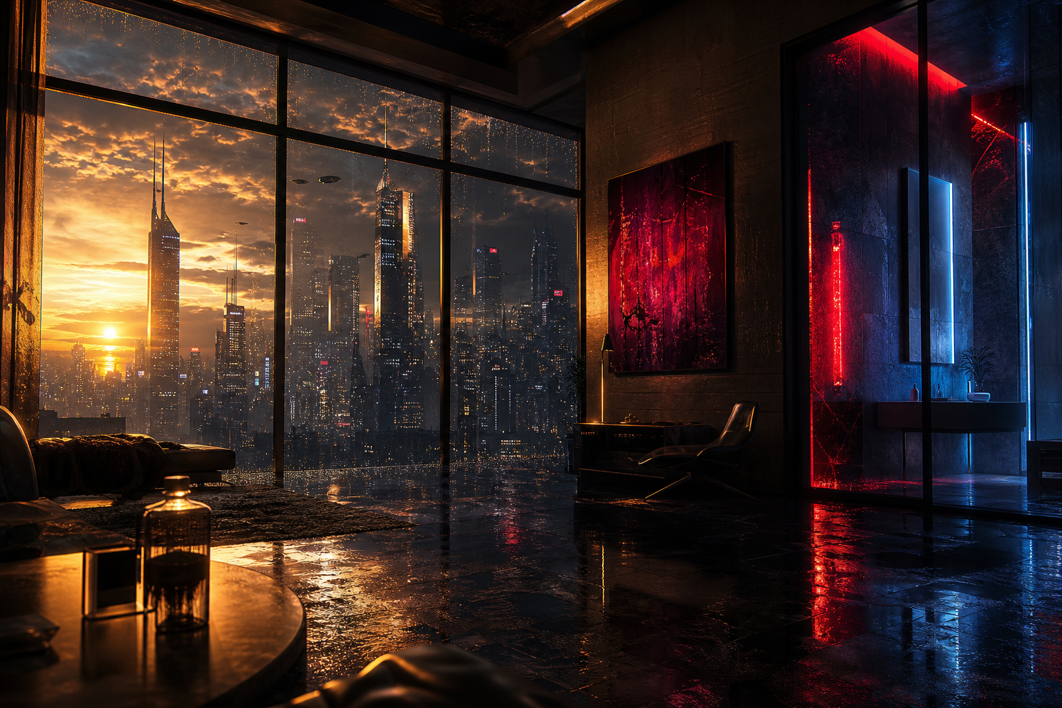 Cyberpunk Apartment Window View Cyberpunk Wallpaper  14 4K