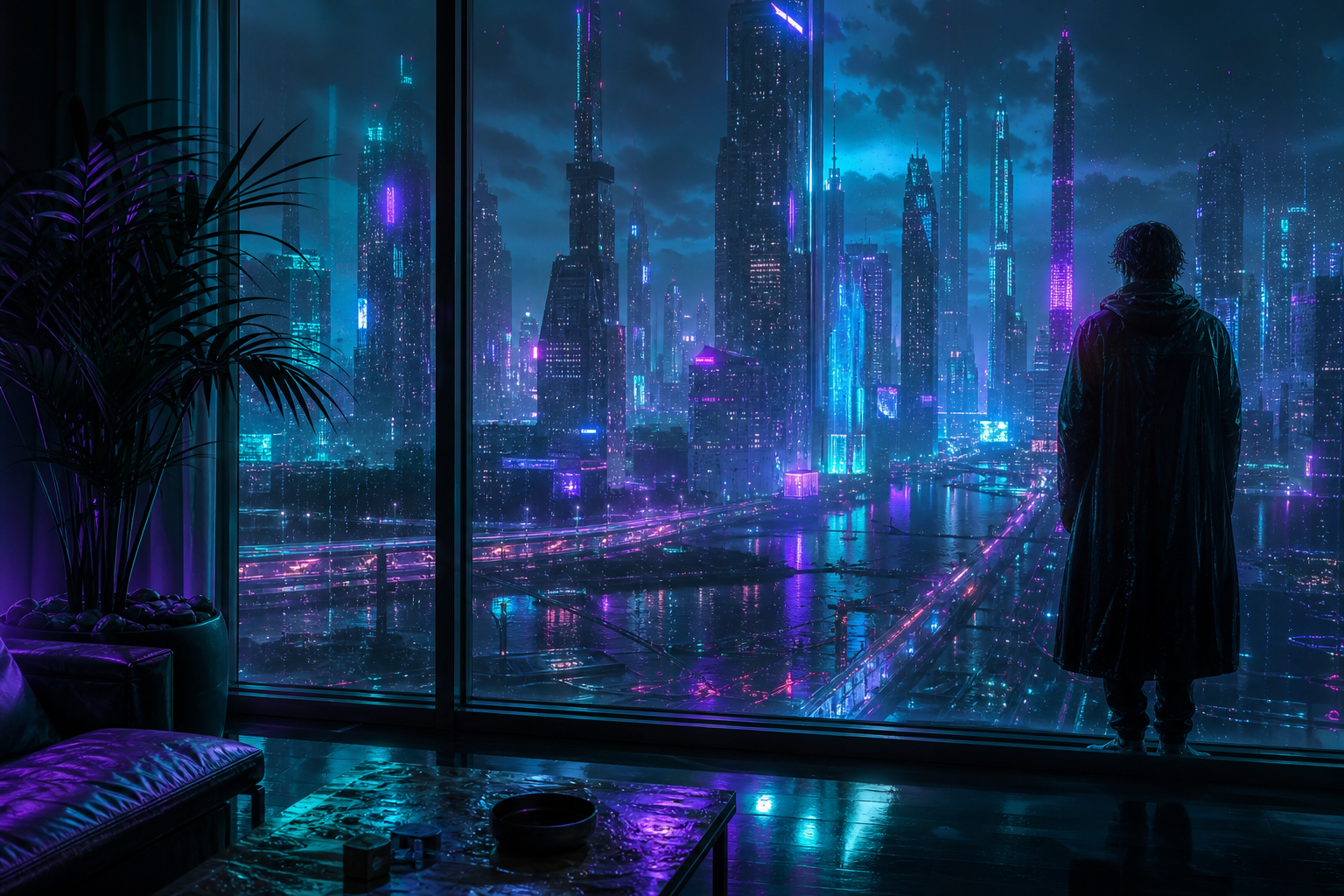 Cyberpunk Apartment Window View Cyberpunk Wallpaper  14 4K