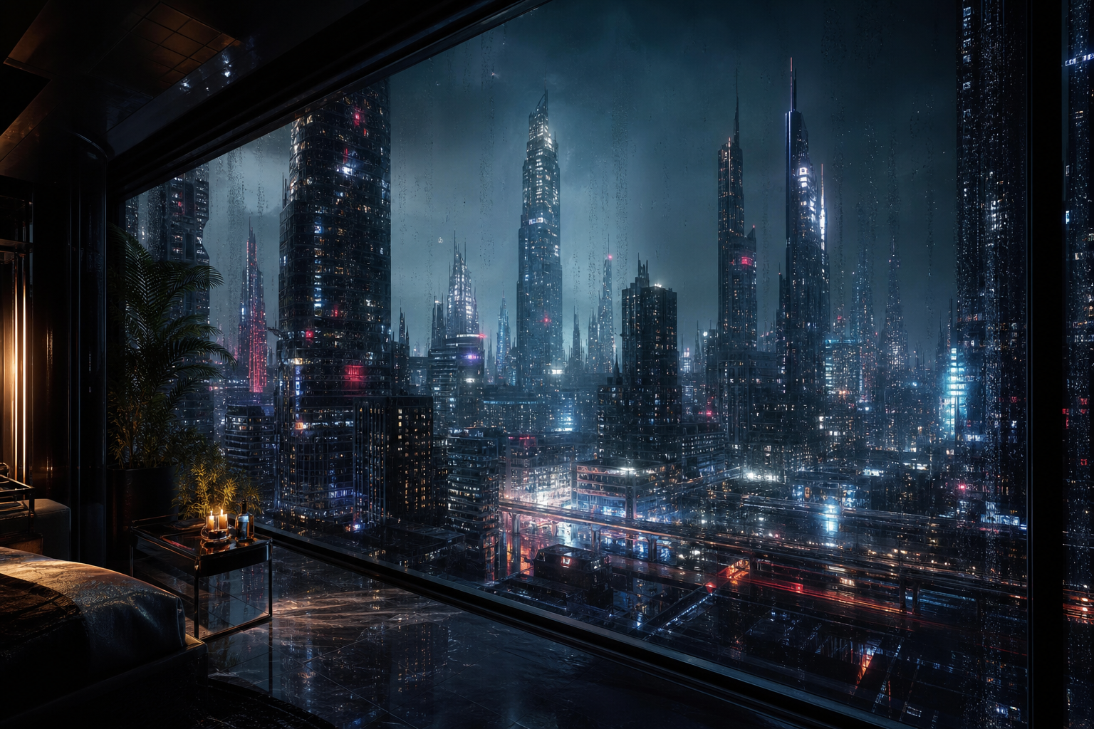 Cyberpunk Apartment Window View Cyberpunk Wallpaper  14 4K