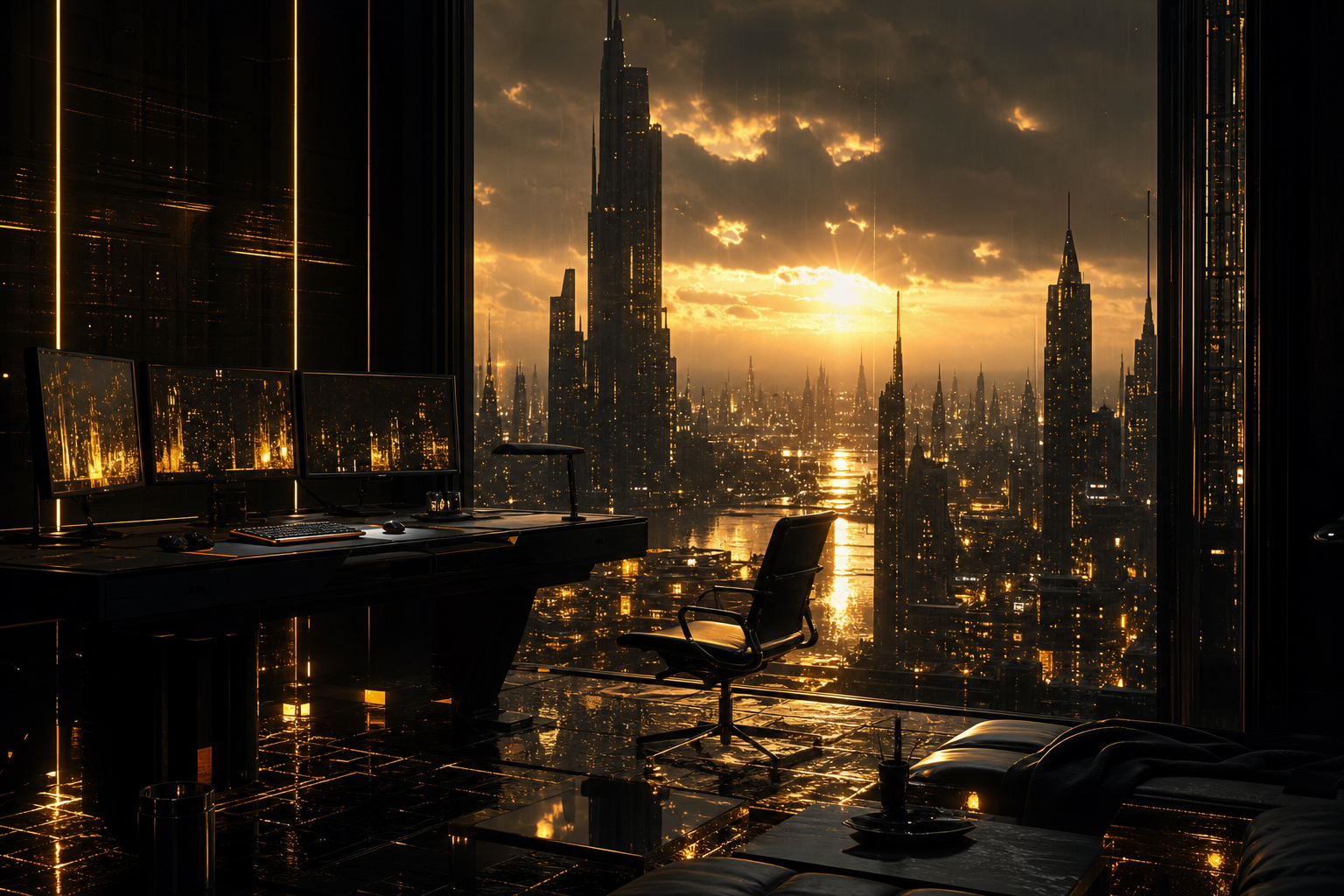 Cyberpunk Hacker Room With Neon Screens Cyberpunk Wallpaper  3 4K