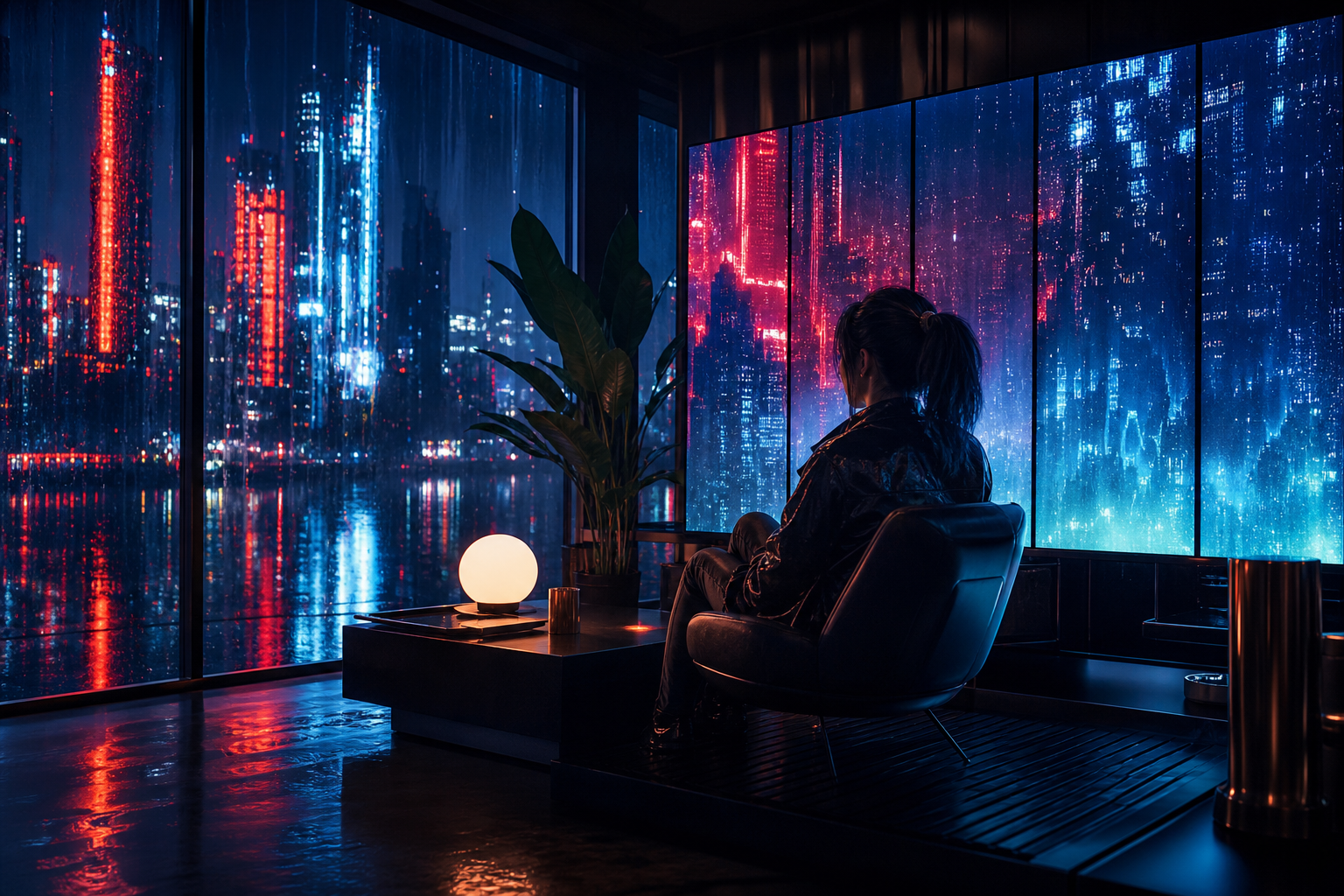 Cyberpunk Hacker Room With Neon Screens Cyberpunk Wallpaper  3 4K