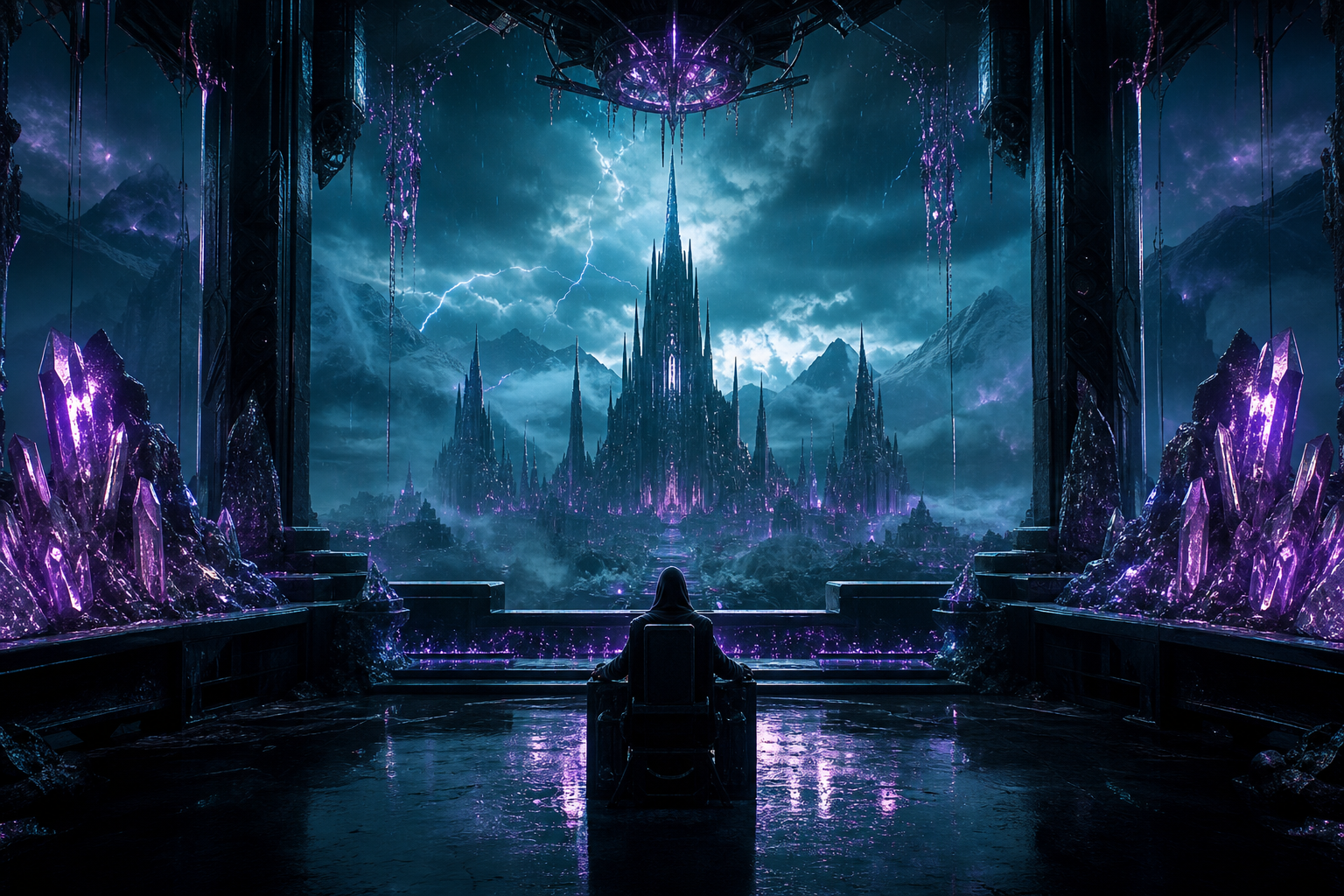 Cyberpunk Hacker Room With Neon Screens Fantasy Wallpaper  3 4K