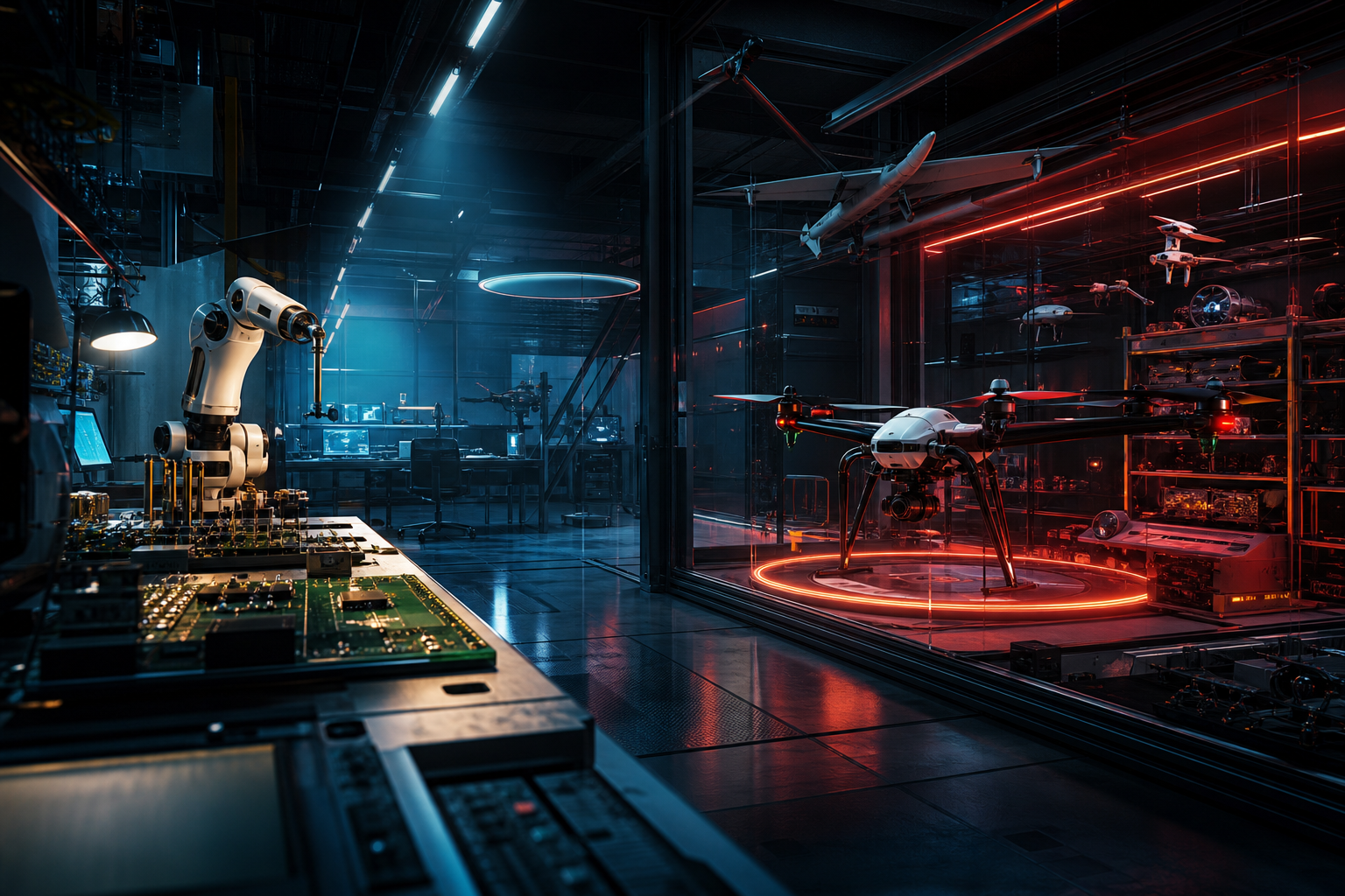 Cyberpunk Hacker Room With Neon Screens Hamster-Robotics Wallpaper  3 4K