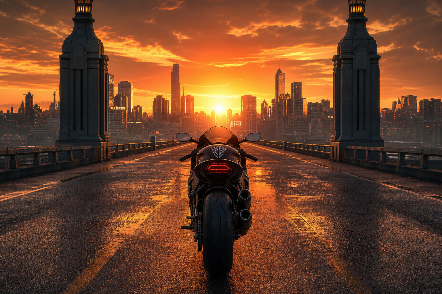 Cyberpunk Hacker Room With Neon Screens Motorcycles Wallpaper  3 4K