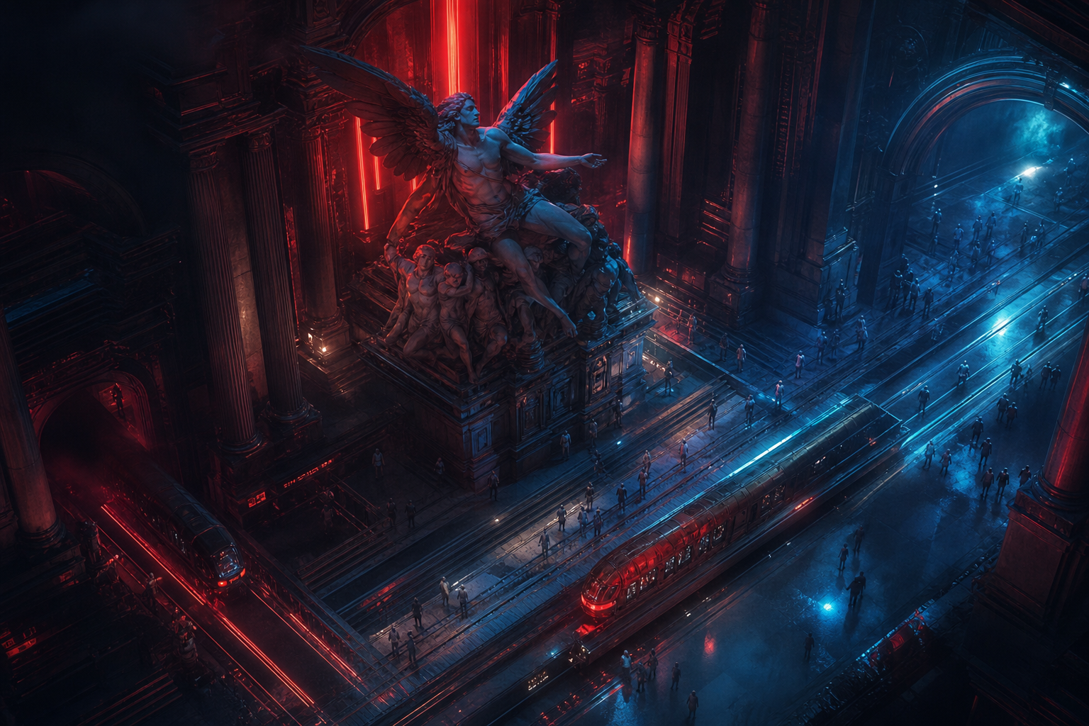 Cyberpunk Subway Station Art Wallpaper  10 4K