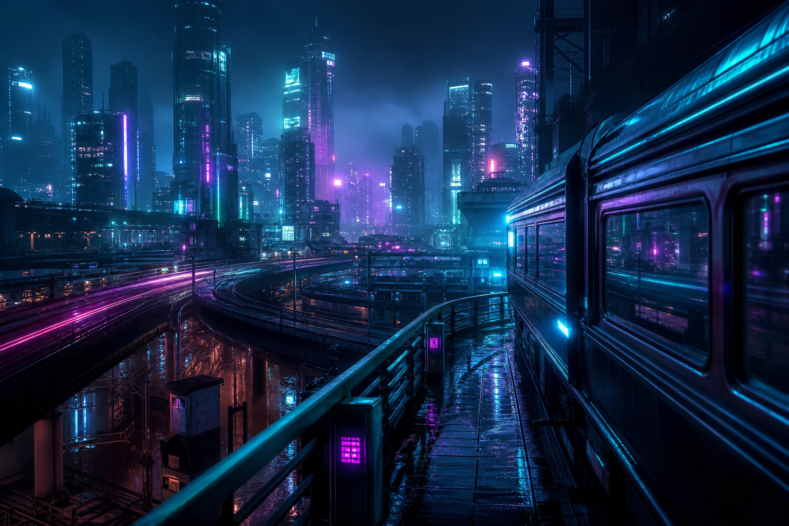 Cyberpunk Subway Station Cyberpunk Wallpaper  10 4K