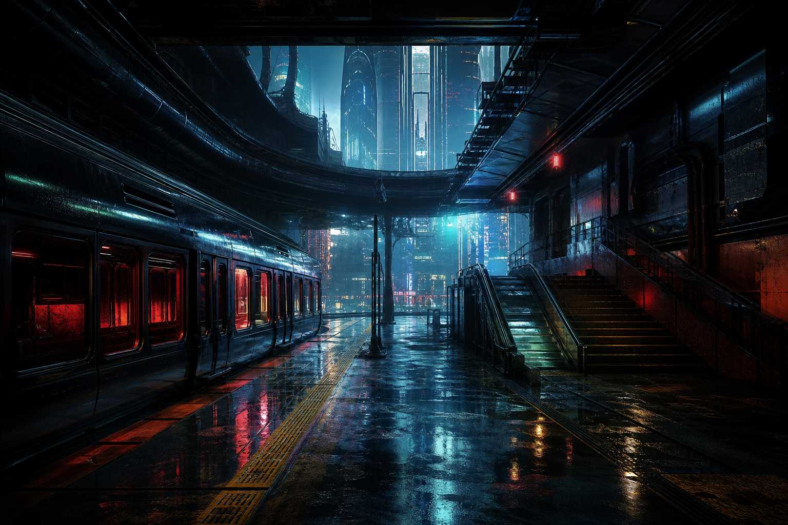 Cyberpunk Subway Station Cyberpunk Wallpaper 10 4K 11 4K Cyberpunk Wallpaper
