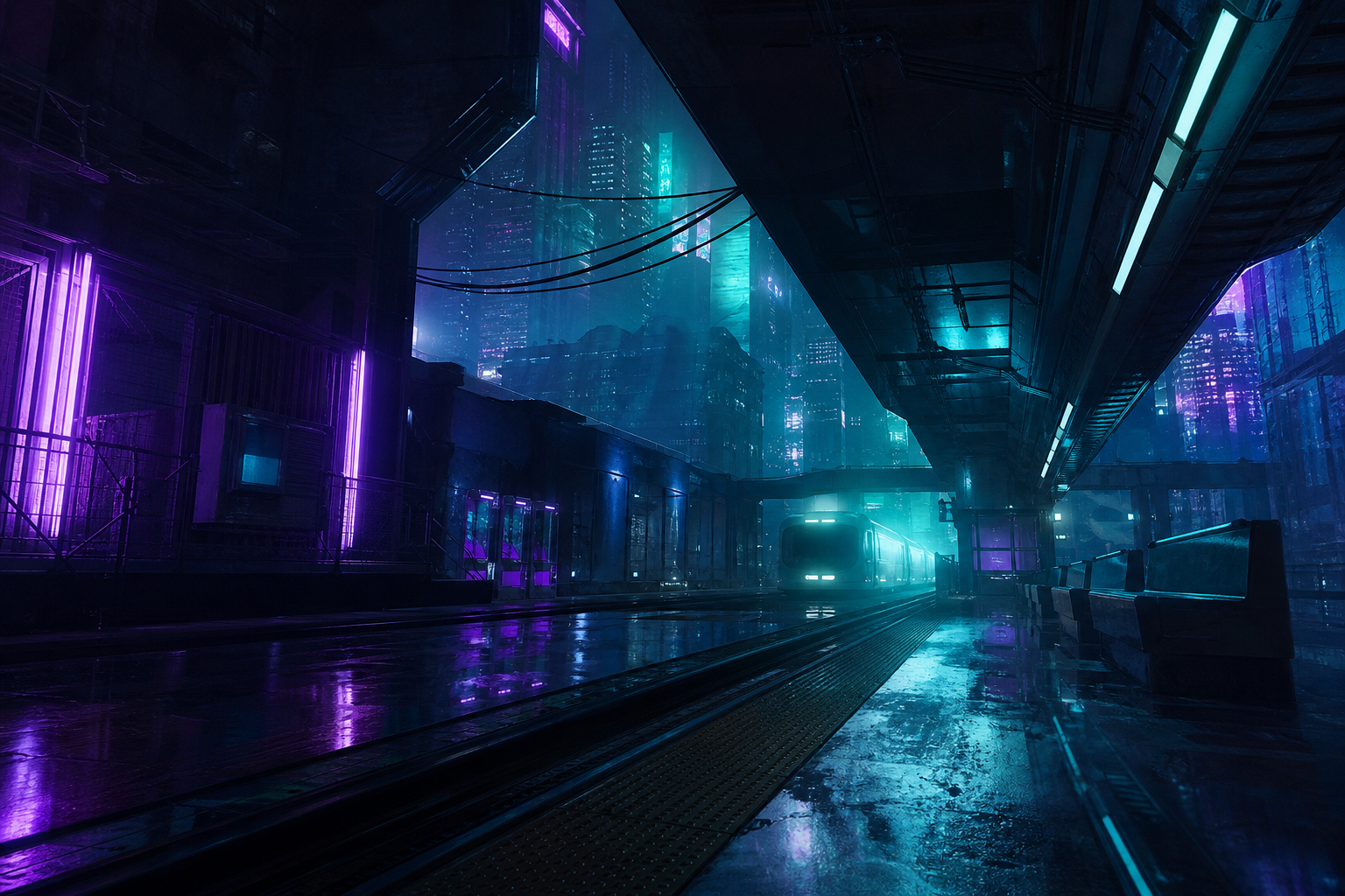 Cyberpunk Subway Station Cyberpunk Wallpaper  10 4K