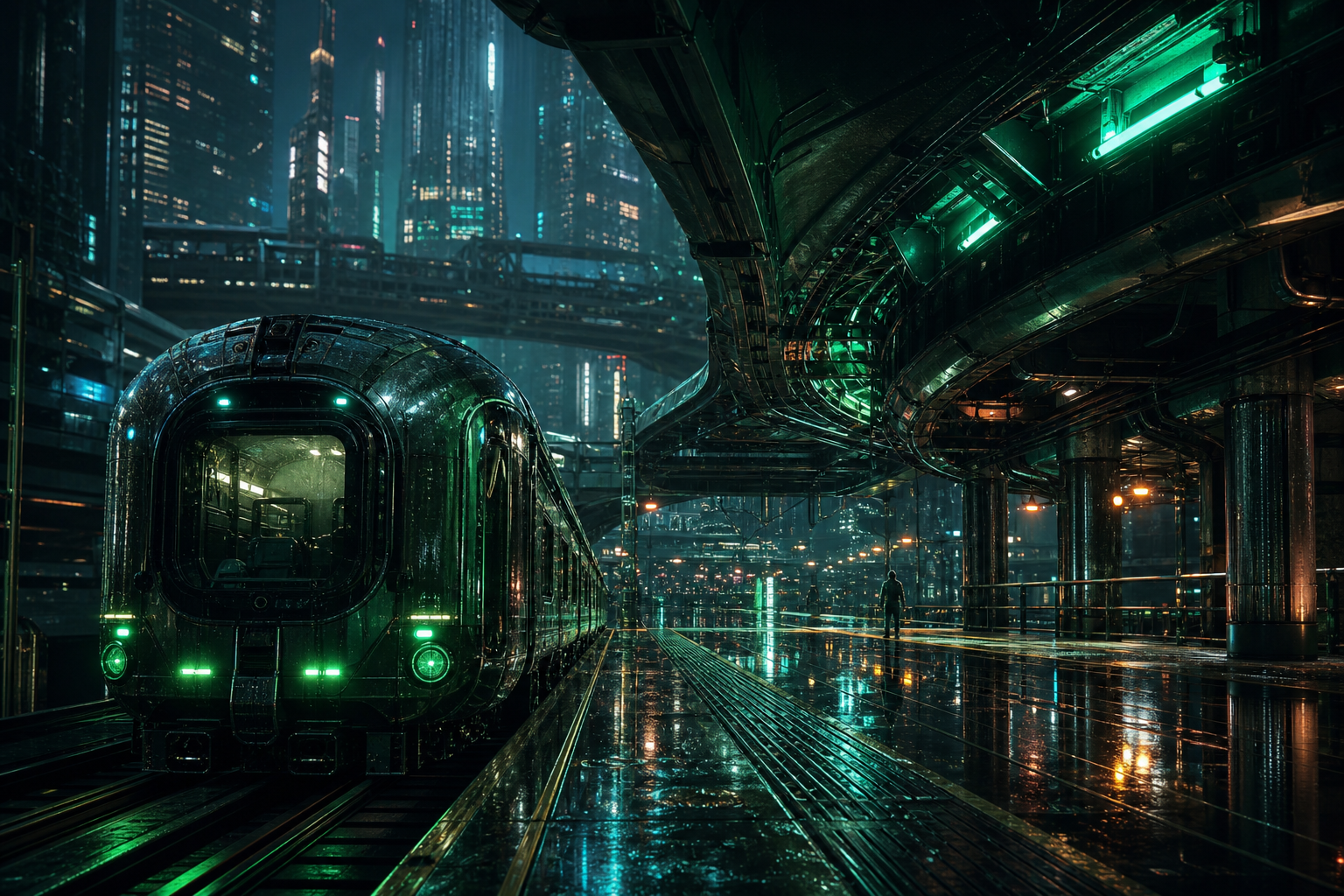 Cyberpunk Subway Station Cyberpunk Wallpaper  10 4K