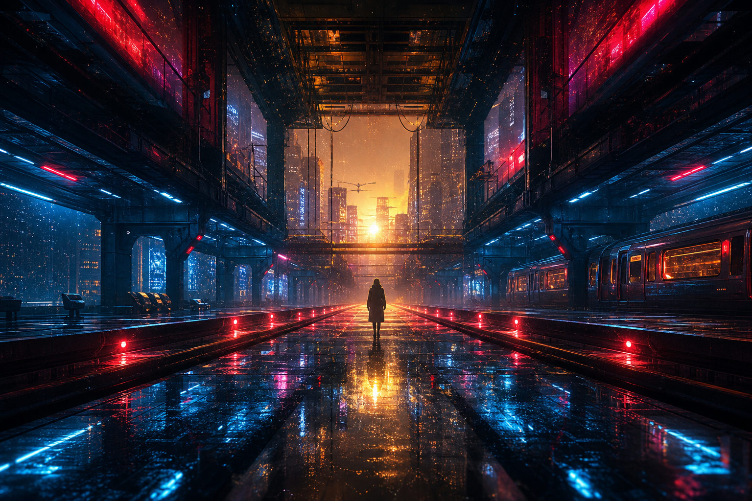 Cyberpunk Subway Station Cyberpunk Wallpaper  10 4K