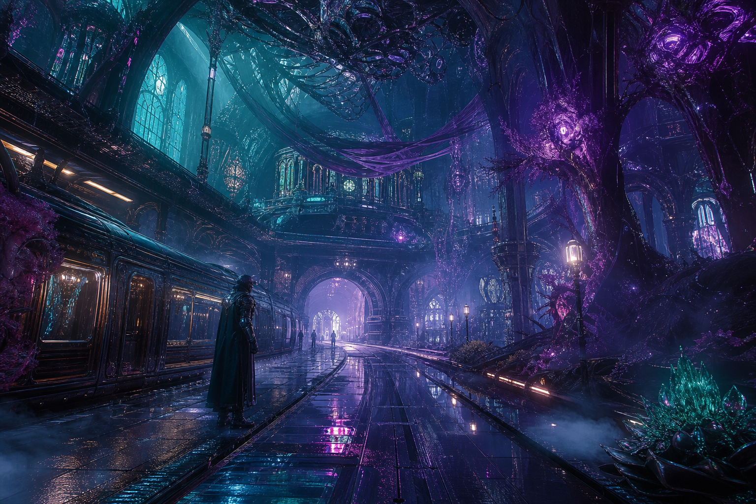 Cyberpunk Subway Station Fantasy Wallpaper  10 4K