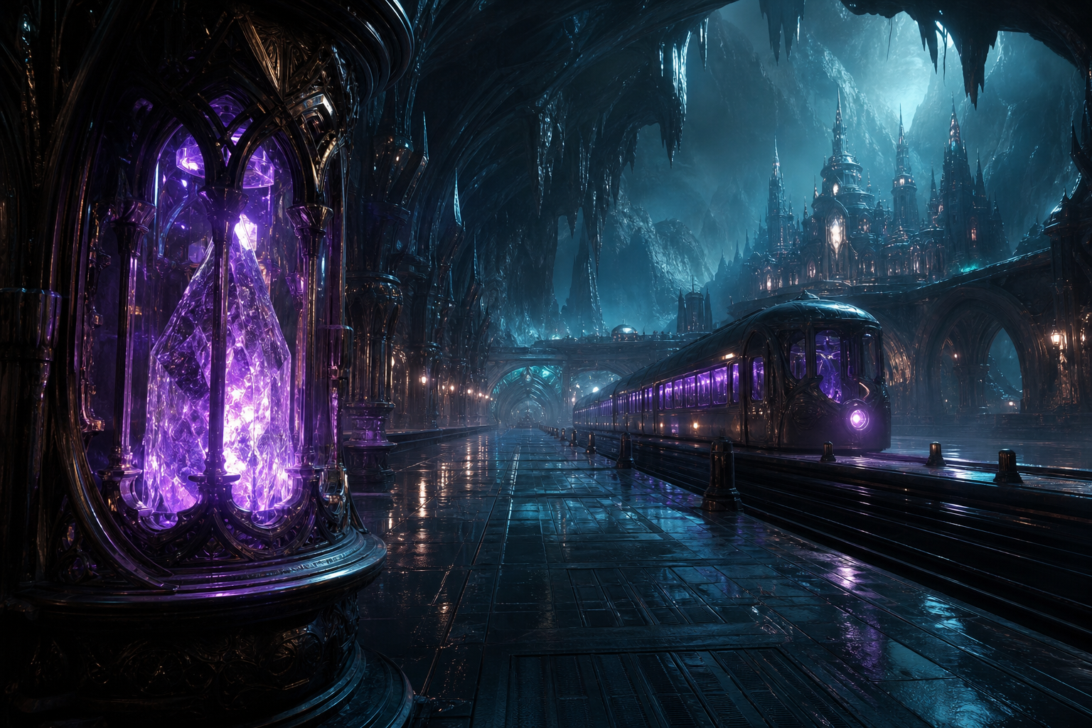 Cyberpunk Subway Station Fantasy Wallpaper  10 4K