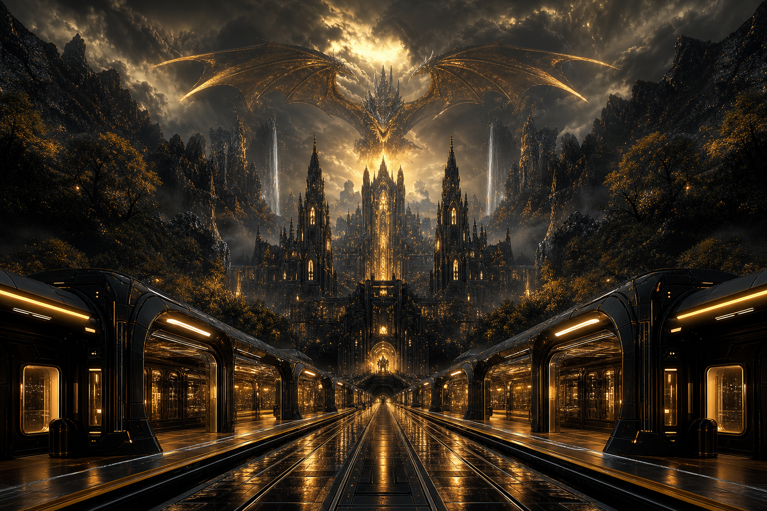 Cyberpunk Subway Station Fantasy Wallpaper  10 4K