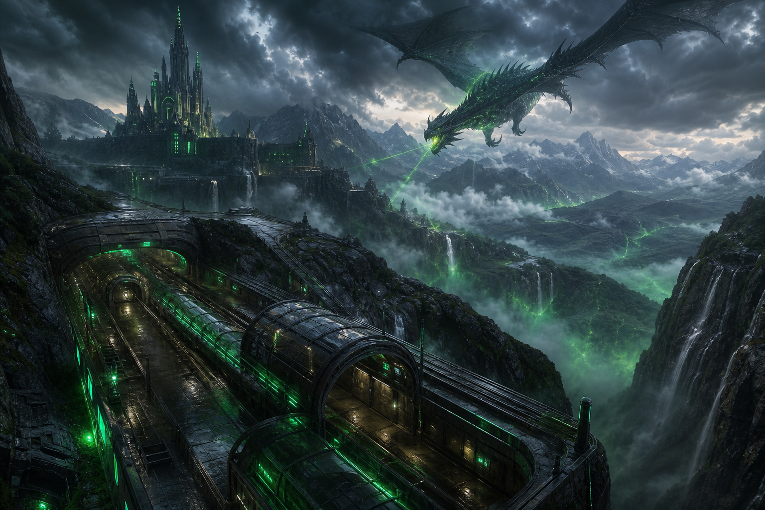 Cyberpunk Subway Station Fantasy Wallpaper 10 4K 11 4K Fantasy Wallpaper