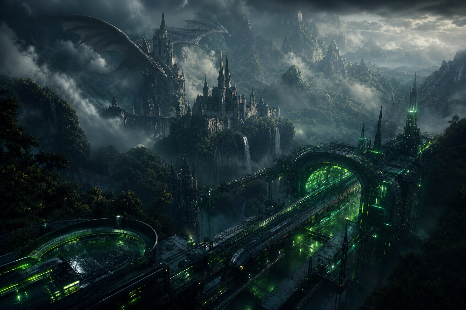 Cyberpunk Subway Station Fantasy Wallpaper  10 4K