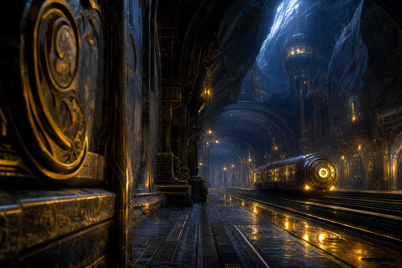 Cyberpunk Subway Station Fantasy Wallpaper  10 4K