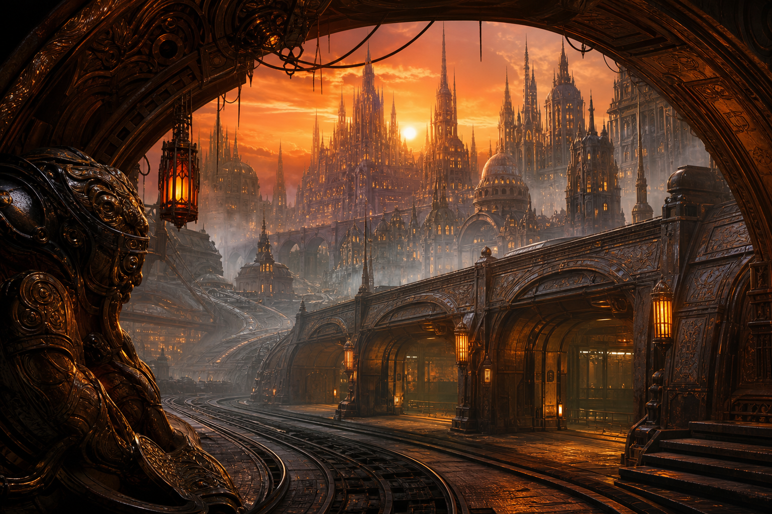 Cyberpunk Subway Station Fantasy Wallpaper  10 4K