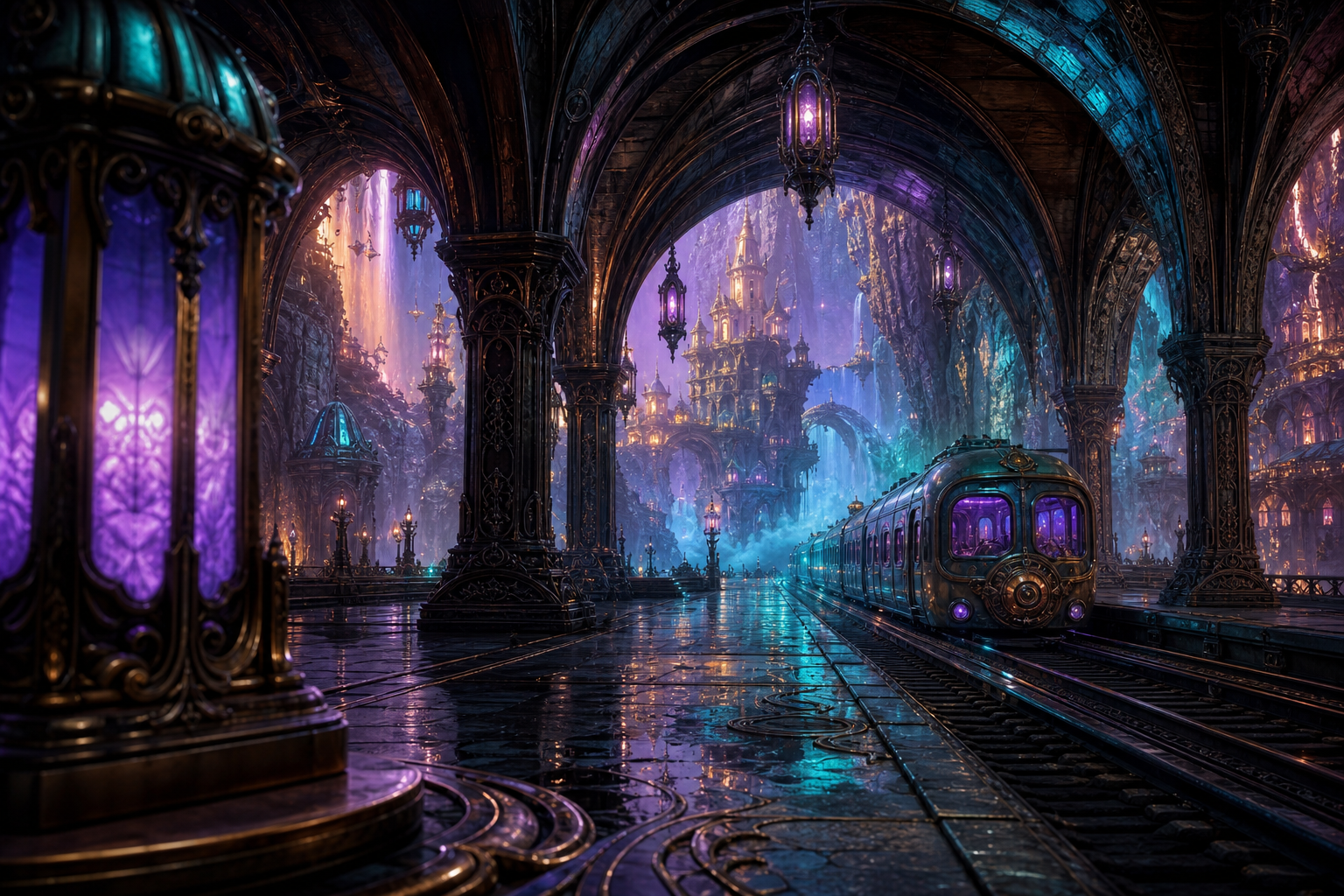 Cyberpunk Subway Station Fantasy Wallpaper  10 4K