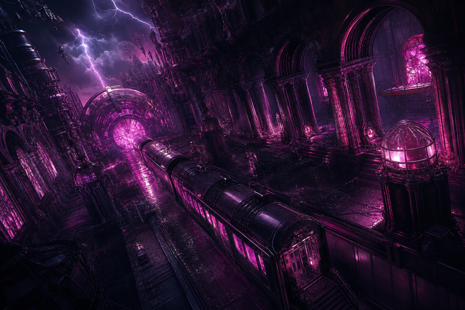 Cyberpunk Subway Station Fantasy Wallpaper  10 4K