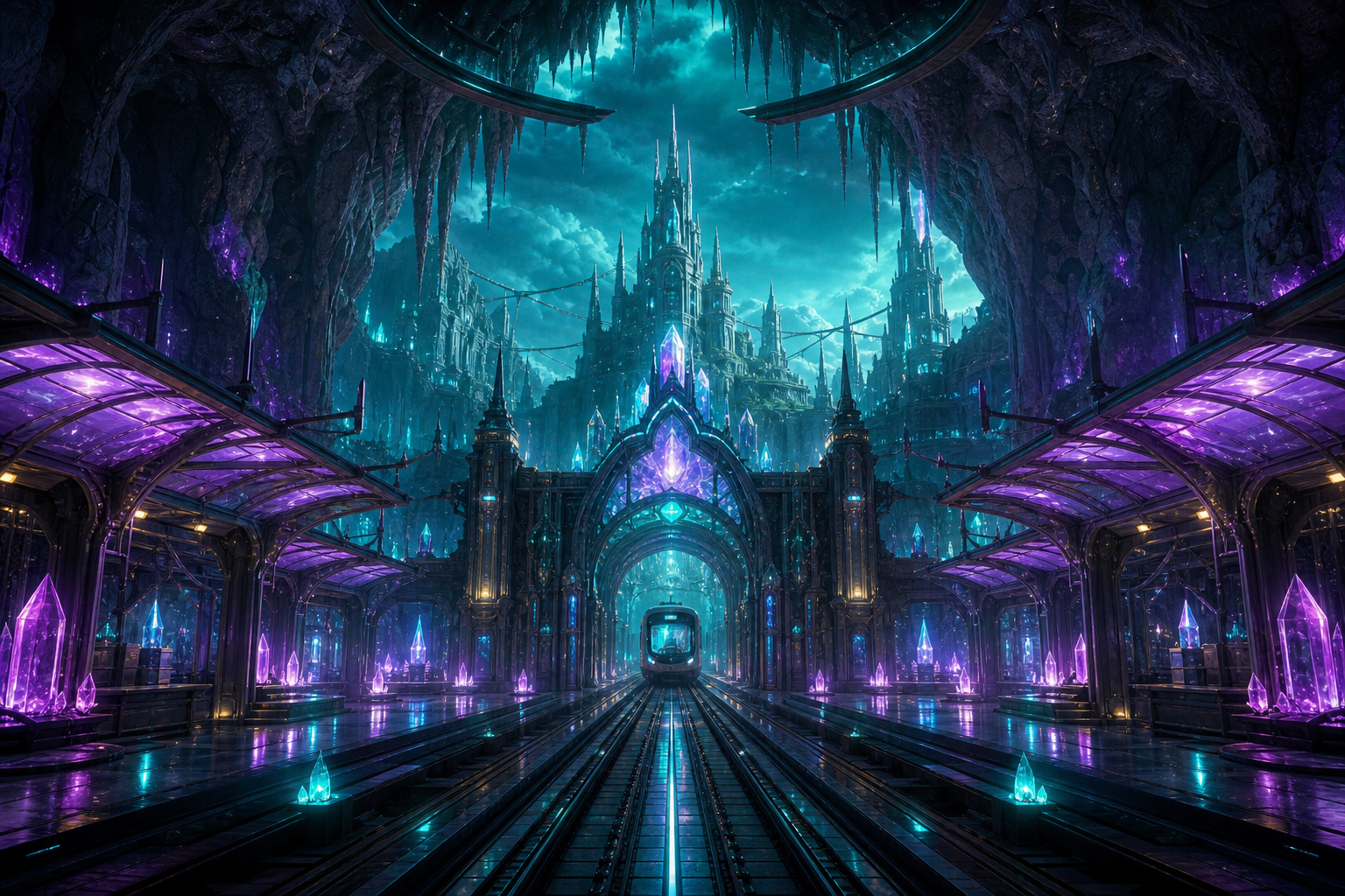 Cyberpunk Subway Station Fantasy Wallpaper  10 4K