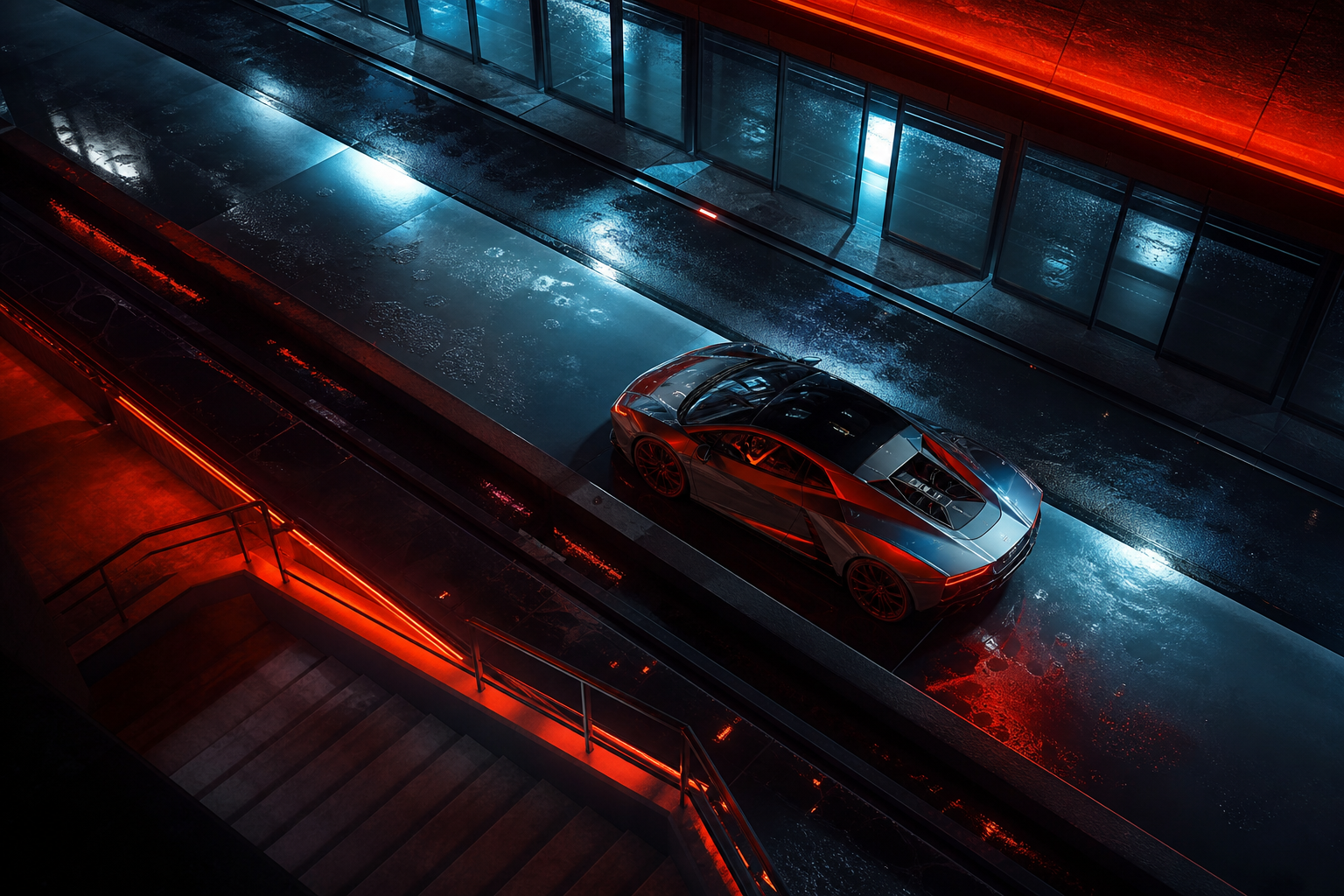 Cyberpunk Subway Station Supercars Wallpaper  10 4K