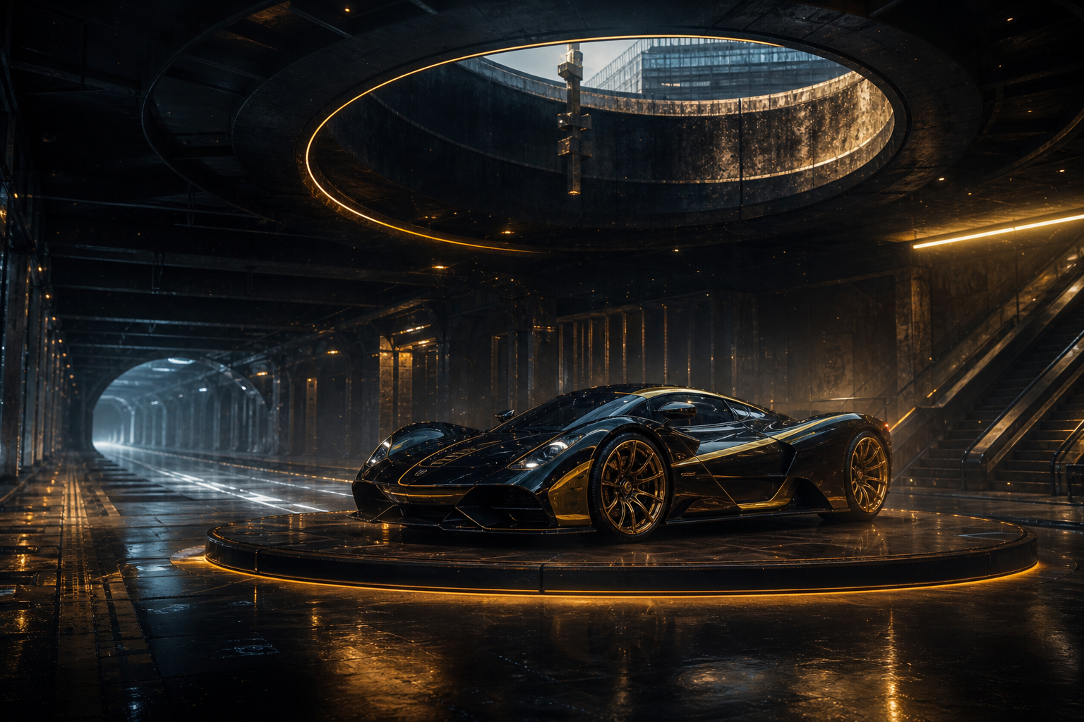 Cyberpunk Subway Station Supercars Wallpaper 10 4K 11 4K Supercars Wallpaper