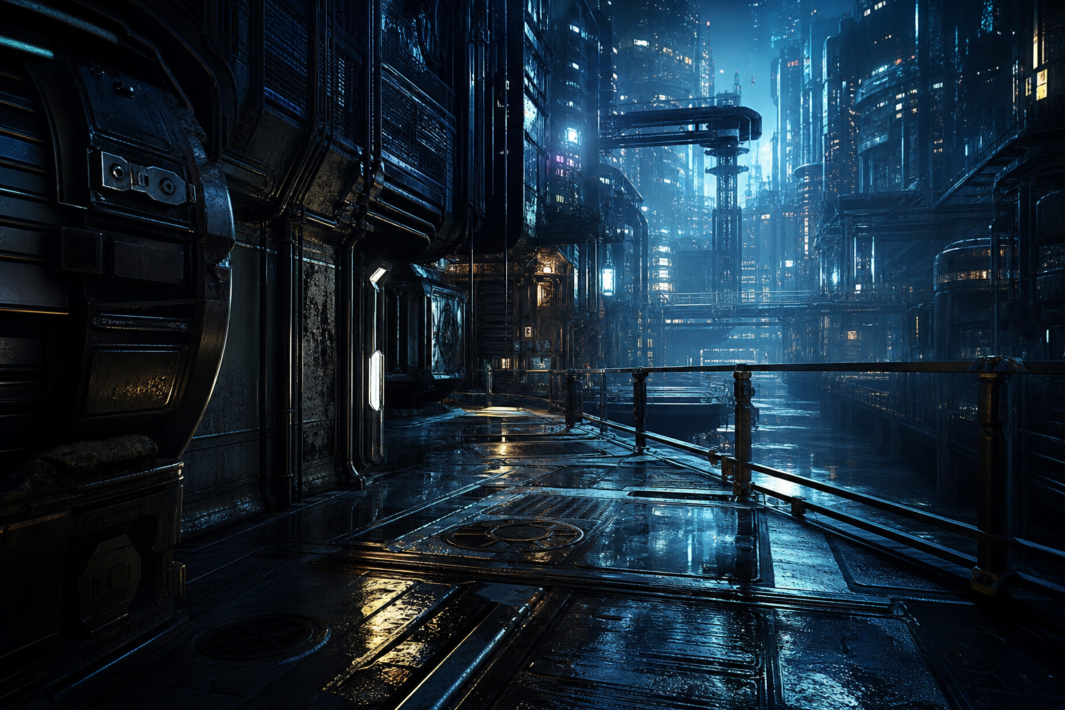 Dark Cyberpunk Market Street Cyberpunk Wallpaper  8 4K