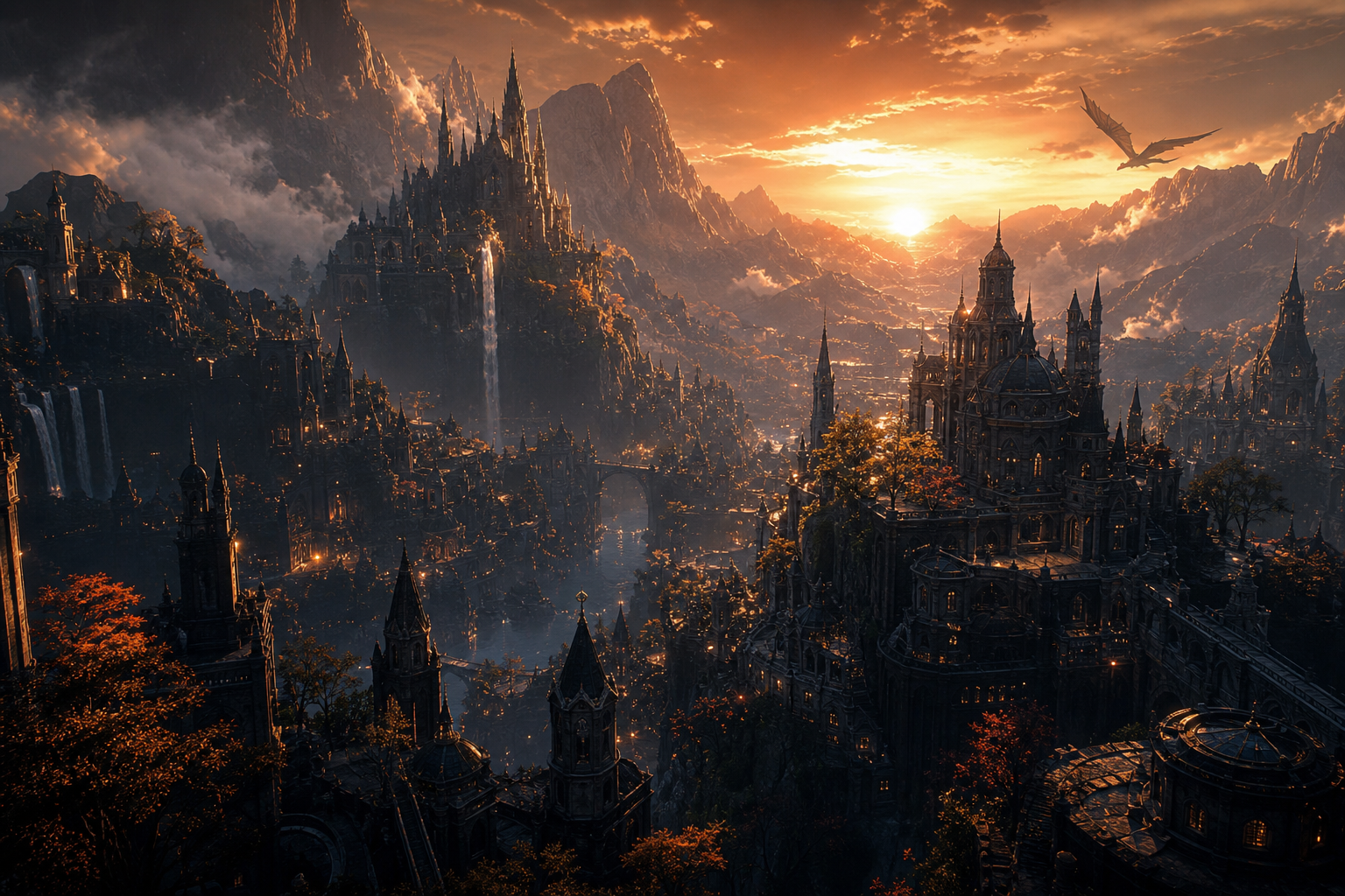 Dark Cyberpunk Market Street Fantasy Wallpaper  8 4K