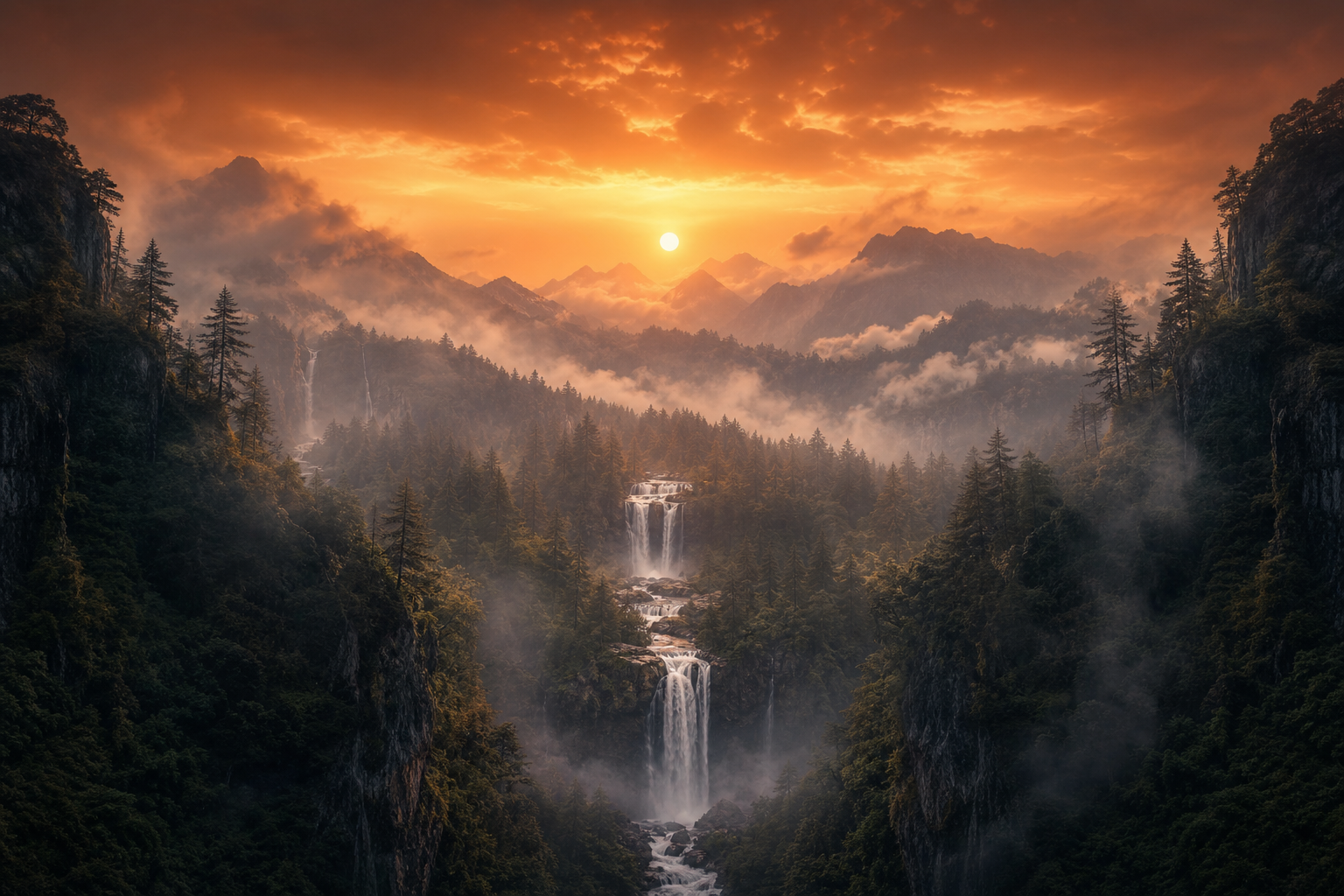 Dark Forest Fog Nature Wallpaper  2 4K