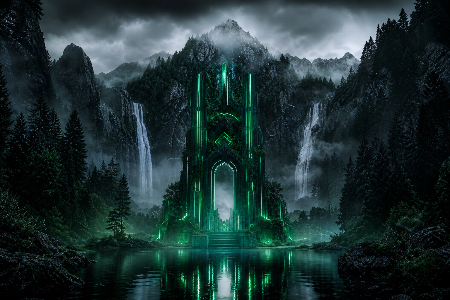 Dark Forest Fog Nature Wallpaper  2 4K
