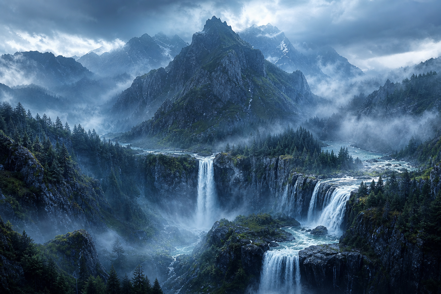 Dark Forest Fog Nature Wallpaper  2 4K