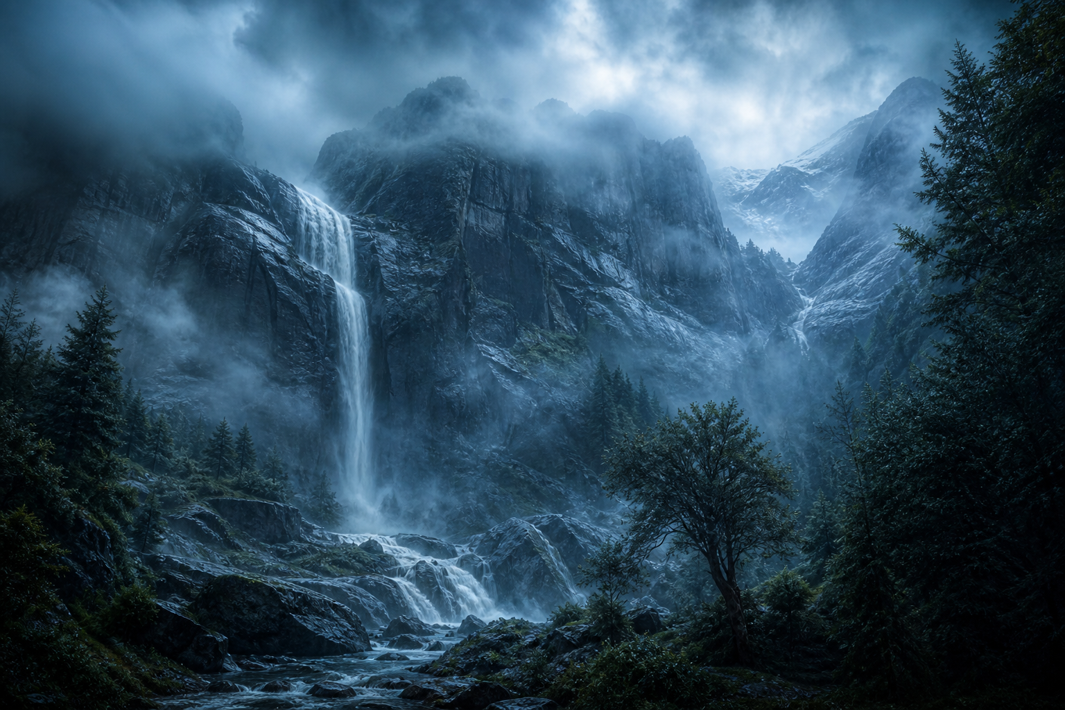Dark Forest Fog Nature Wallpaper  2 4K