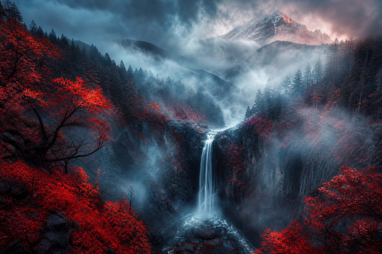 Dark Forest Fog Nature Wallpaper  2 4K