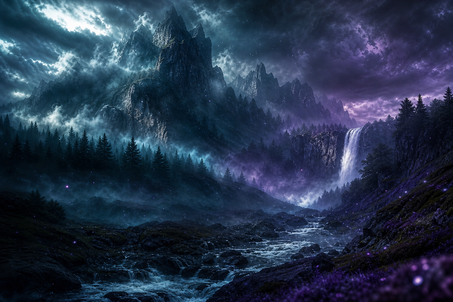 Dark Forest Fog Nature Wallpaper  2 4K