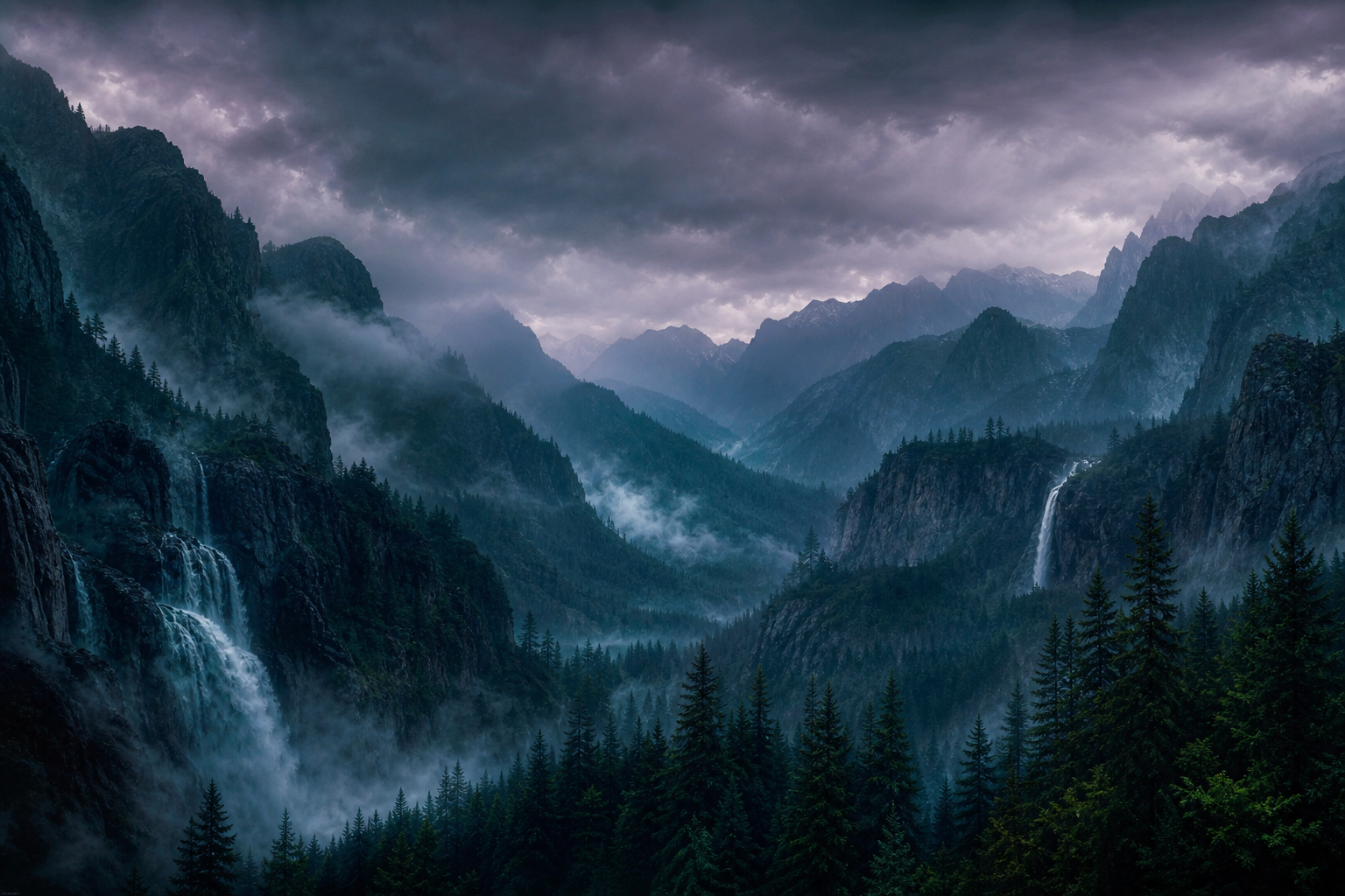 Dark Forest Fog Nature Wallpaper  2 4K