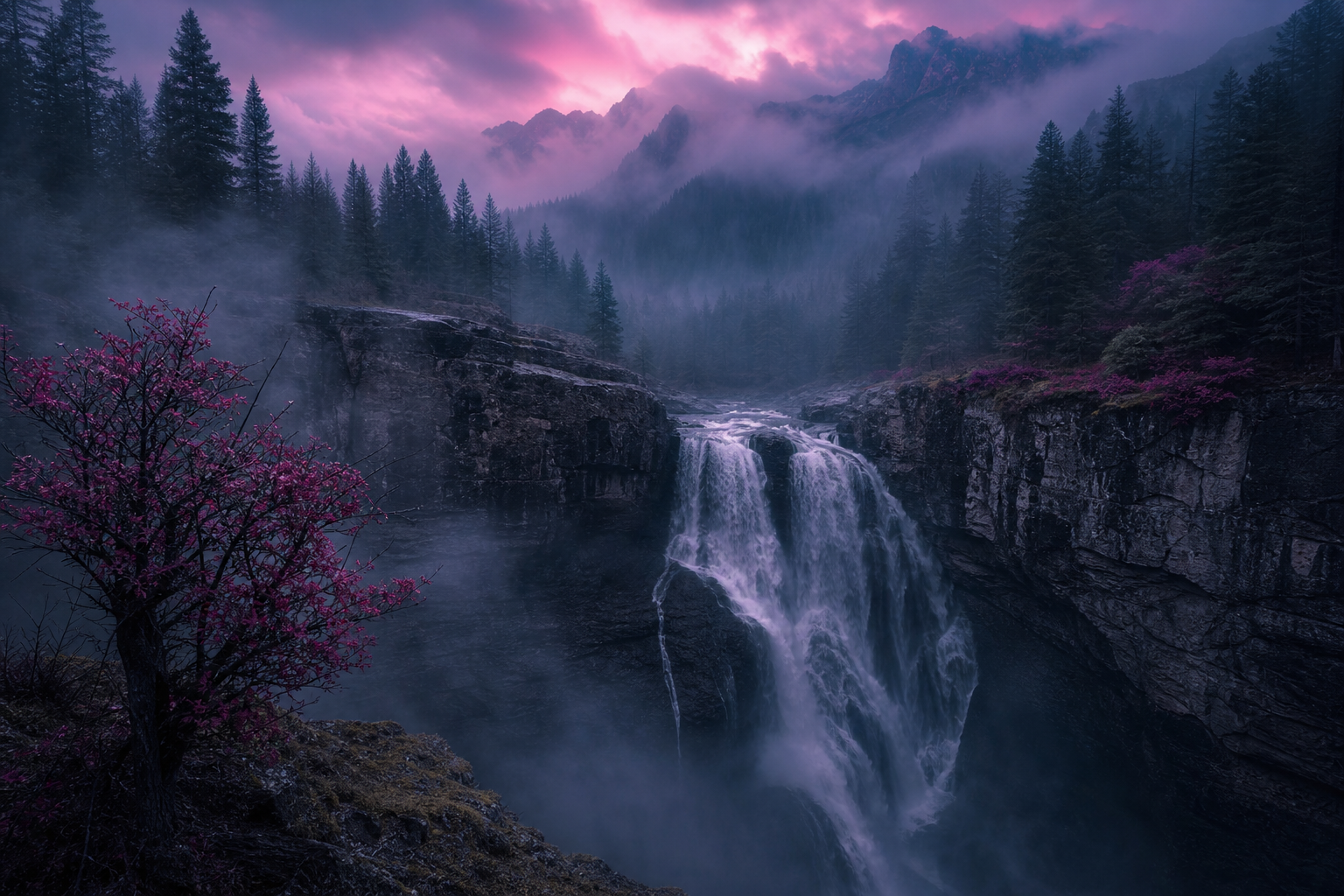 Dark Forest Fog Nature Wallpaper  2 4K