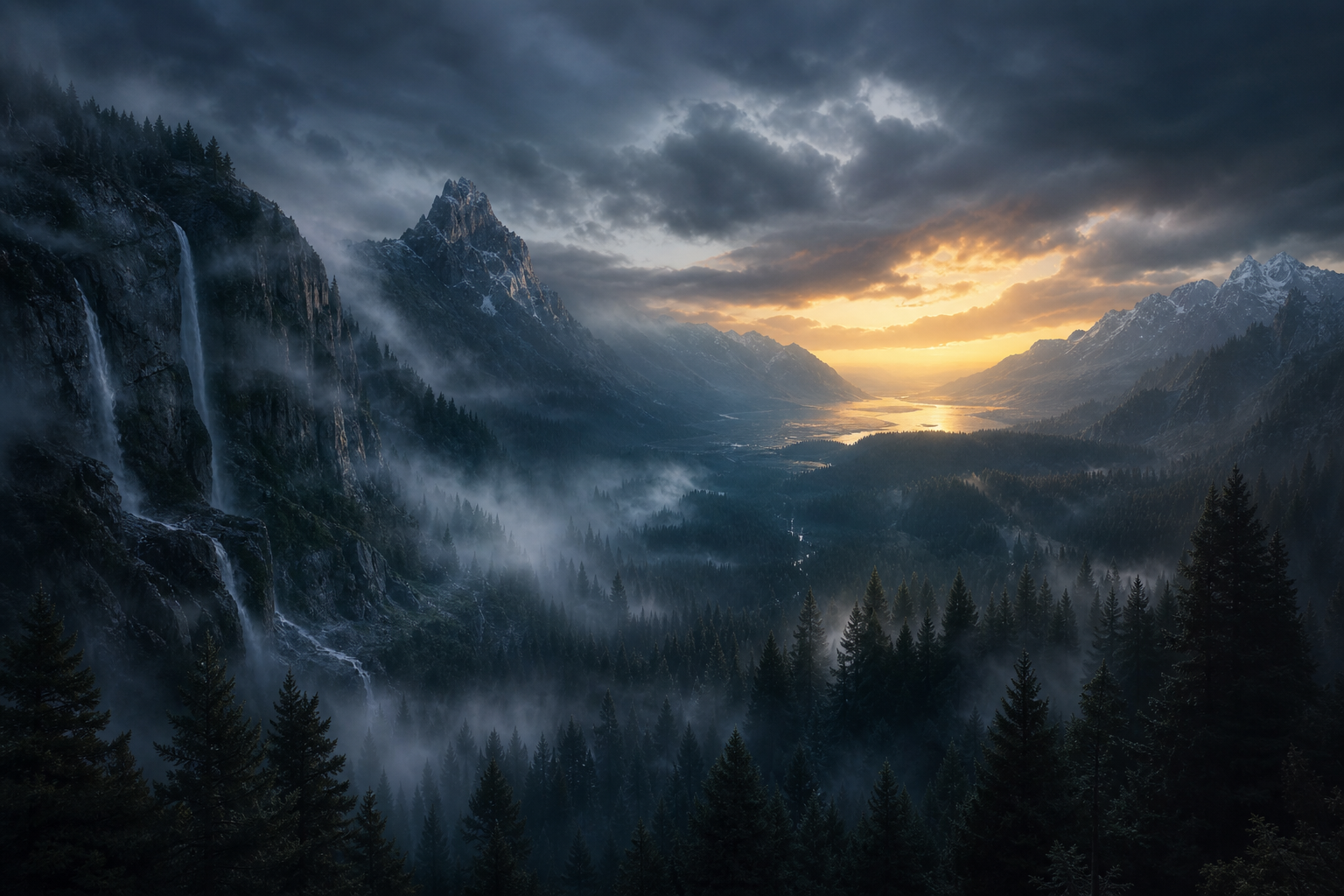 Dark Forest Fog Nature Wallpaper  2 4K