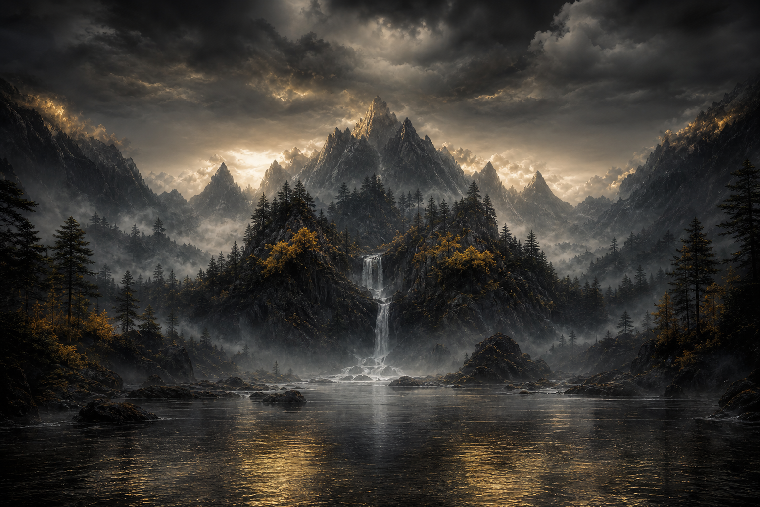 Dark Forest Fog Nature Wallpaper  2 4K