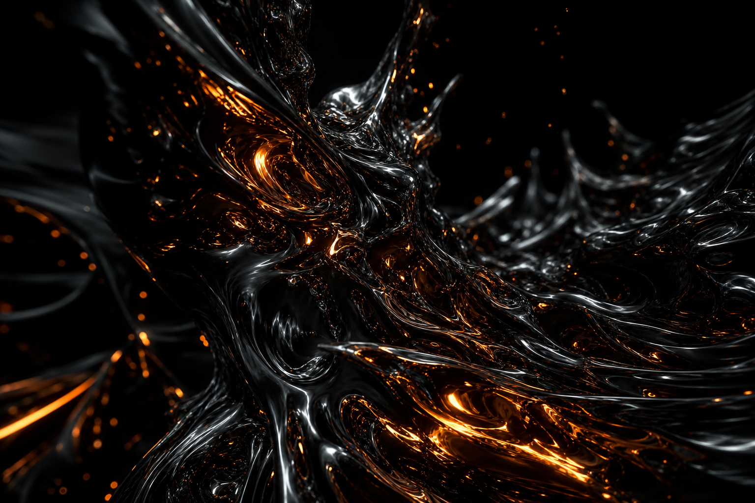 Dark Liquid Metal Abstract Amoled Wallpaper  5 4K