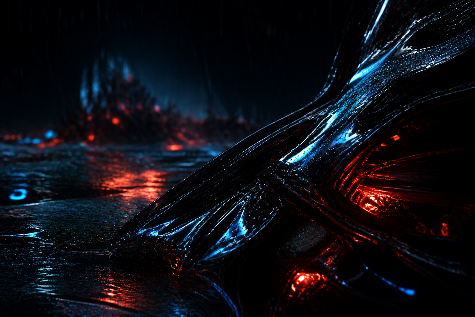 Dark Liquid Metal Abstract Amoled Wallpaper  5 4K