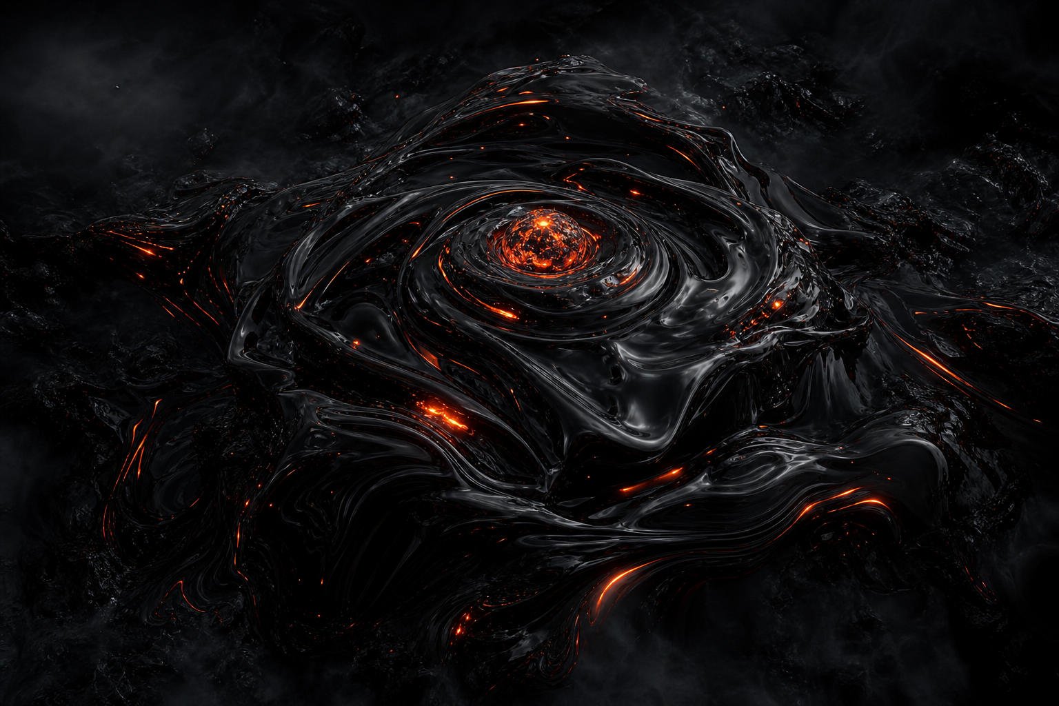 Dark Liquid Metal Abstract Amoled Wallpaper  5 4K