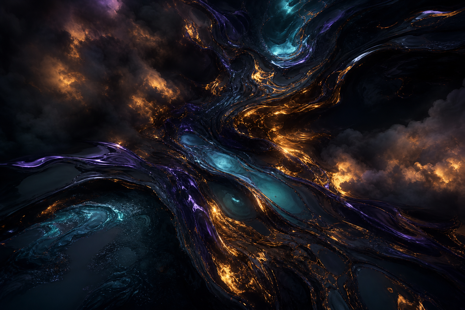 Dark Liquid Metal Abstract Amoled Wallpaper  5 4K