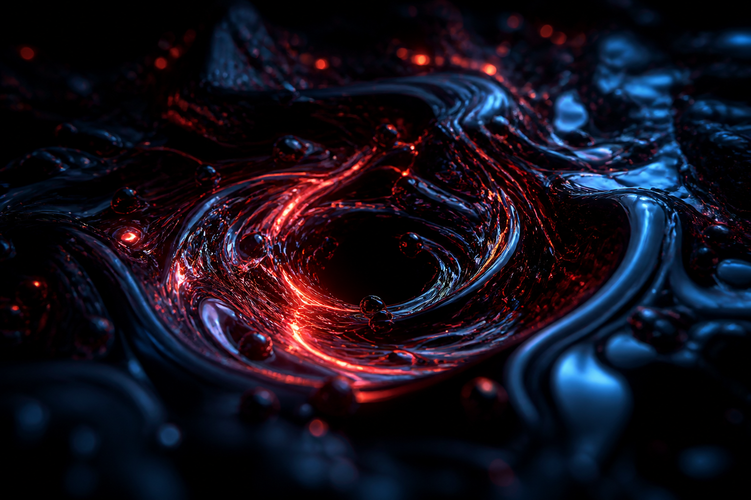 Dark Liquid Metal Abstract Amoled Wallpaper  5 4K