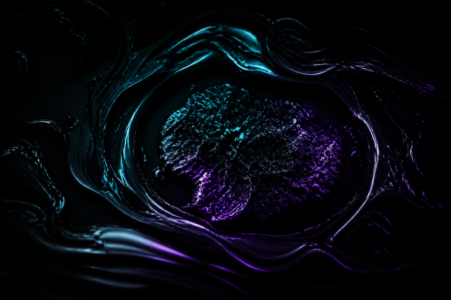Dark Liquid Metal Abstract Amoled Wallpaper  5 4K