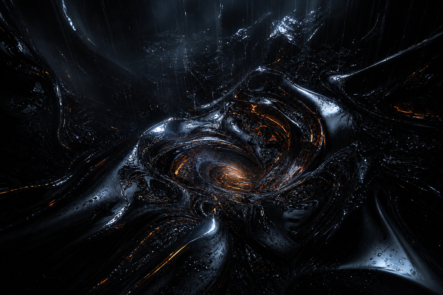Dark Liquid Metal Abstract Amoled Wallpaper  5 4K