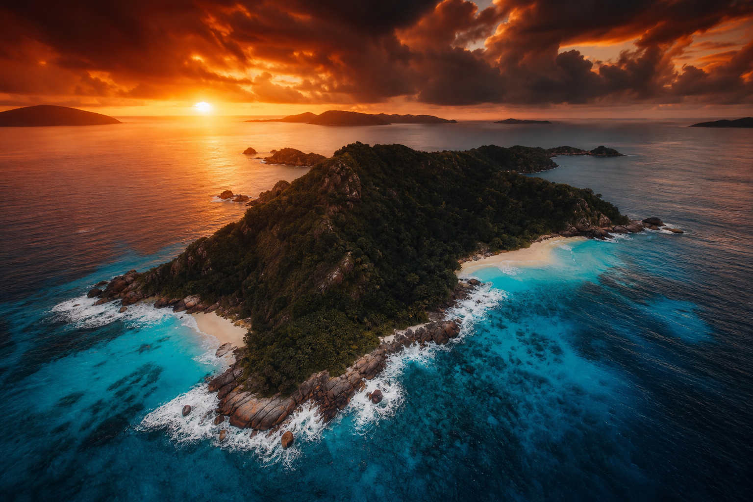Drone View Tropical Island Drone Wallpaper  7 4K
