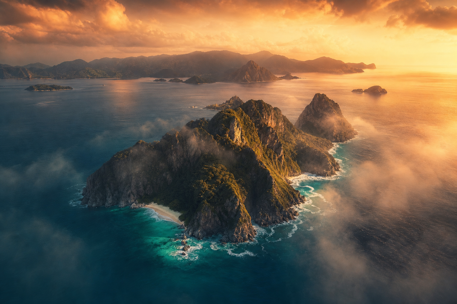 Drone View Tropical Island Drone Wallpaper  7 4K